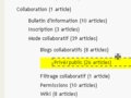 Interface de gestion de la hi�rarchie des textes et mots-cl�s